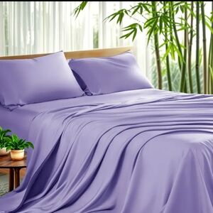 New 4pc Queen Lavender Bamboo Sheet Set #431